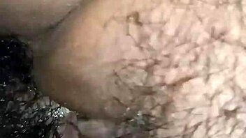 Hairy wife enjoys creampie from big dick