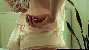 Elsa jean, a slender and busty blonde beauty from Germany, sensually disrobes and models provocatively in this solo presentation