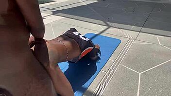 Ebony thot bent over for doggystyle fucking