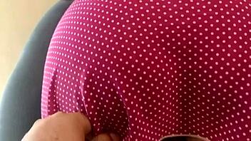 blonde with big ass gets a quick cumshot in the room, focusing on her ass during the rapid session.