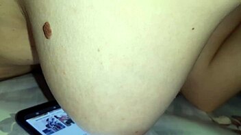 my girlfriend uses her phone with big boobs - lesbian illusion girls