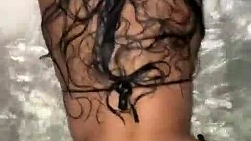 she sucks dick like a pro in outdoor public scene with big ass and tits