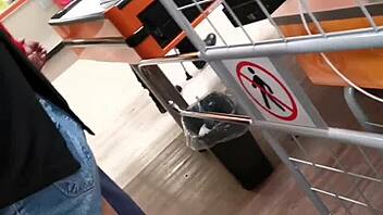 voyeur catches ass in the supermarket, hidden camera reveals everything