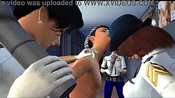 I’m totally hooked on this Japanese train handjob game, it’s freakin wild hentai stuff!