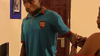 horny wife bangs electrician fixing tv with bbc