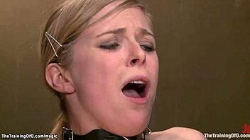 Slave Feels Intense Pain Riding Master's Big Dick In Bondage.