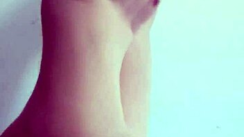 chinese girl teases with feet in stockings