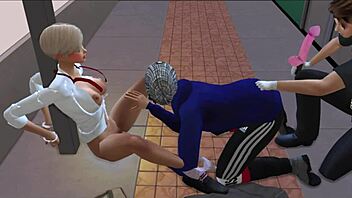 I’m totally hooked on this Japanese train handjob game, it’s freakin wild hentai stuff!