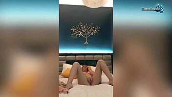 Passionate Shemale Jerks Off Big Tits In Bathroom