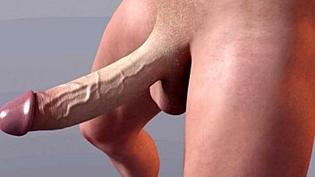 huge white dick bounce animation causes bwc shock in cartoon style