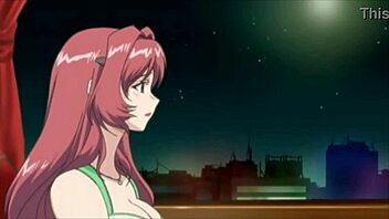Redheaded anime babe gets wild in hotel room