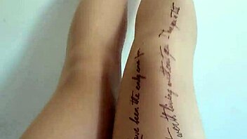 chinese girl teases with feet in stockings