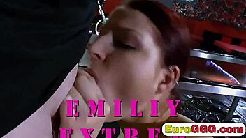 Kinky Guys Pissing On Shaved Brunette Babe During Blowjob