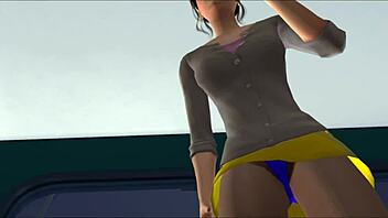 I’m totally hooked on this Japanese train handjob game, it’s freakin wild hentai stuff!