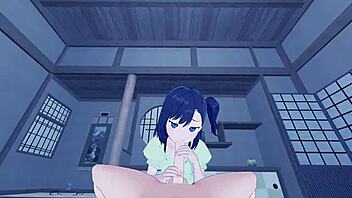 Bold POV Nighttime Sex with Hikage Miyauchi in Intense Positions