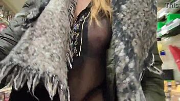 naughty hazel says, i'm shopping with my tits out