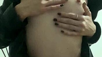 Sexy girl masturbating solo on a chair!