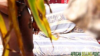 Teen ebony gets fucked by big black cock in homemade scene, handjob and ass play