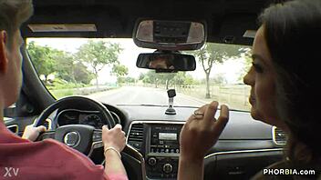 busty nicole sage sucks monster cock with boyfriend