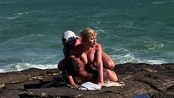 Blonde Babe Boldly Takes Two Massive Cocks In Intense Outdoor Ass Fucking