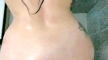 In the bathroom, this curvy milf makes him cum quickly with her big ass doggystyle fuck