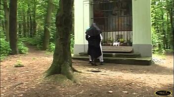 At the cemetery, a nun gets taken by a passing doctor