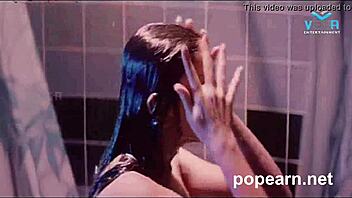 Indian Namitha seduces teen boy in bath.