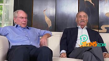 Gorgeous Shaved Teen Rides Cowgirl on Old Dudes Big Cock