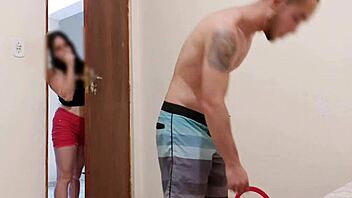 MILF stepmom seduces stepson after panties sniffing