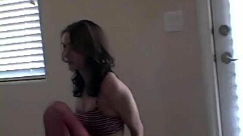 Taylor strips in stockings teasingly