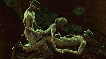 In Fallout 4, Katsu has a sexy threesome with blonde teens