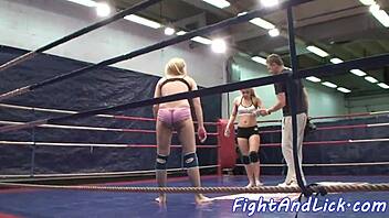 Watch european teens wrestle and lick pussy