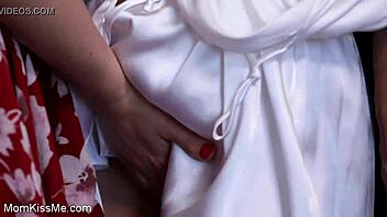 Young blonde milf with big tits seduces her stepdaughter