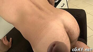 Naughty Hunk Gives Dirty Bareback Blowjob To Lusty Homosexual