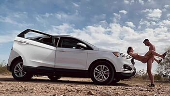 blonde couple caught naked in public sex