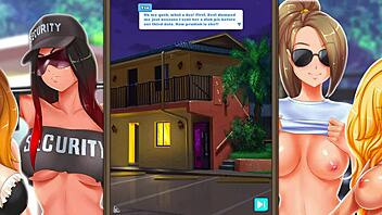 Hot Busty Business Game with Monster Cock and Dildo Play