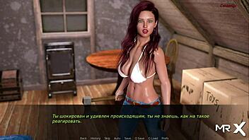 Busty anime babes in steamy dating sim game