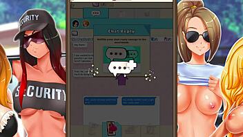 Hot Busty Business Game with Monster Cock and Dildo Play