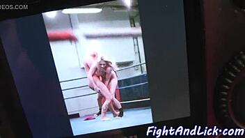 I-I was wrestling with this hot lesbian babe, and we ended up tribbing so hard, it was amazing!