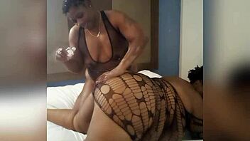 intense girl on girl action with ebony models