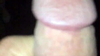 Slow motion cumshot from intense masturbation