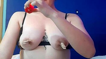 playing with my nipples for fun