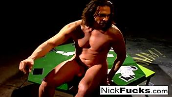 The busty babe gets fucked hard by Nick Manning in this hardcore scene.