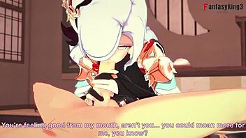 Shenhe Gives Passionate Blowjob POV in Genshin Impact
