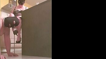 Mistress says, 'I'm dominating my slave in this BDSM session.'