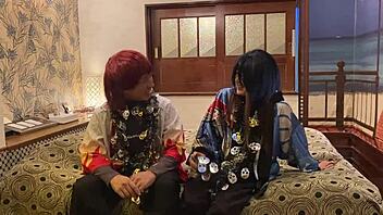 Japanese Wife in Costume Sucks and Gets Creampied