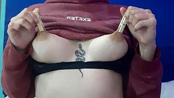 playing with my nipples for fun