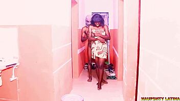 Naughty Latina's Hairy Pussy With Big Black Cock In Apartment