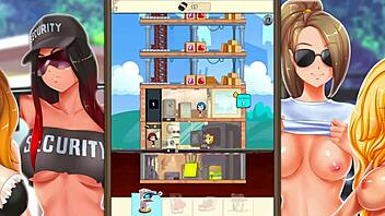 Hot Busty Business Game with Monster Cock and Dildo Play