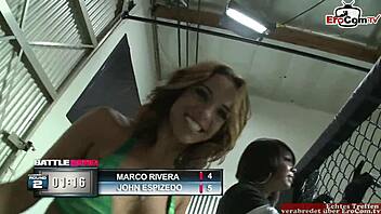 Brunett tenåring 18+ med piercing naturlige pupper tar enorm cumshot på puppene